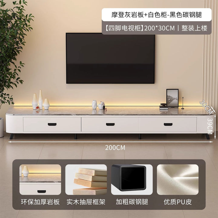 岩板电视柜客厅家用小户型轻奢高级感现代简约落地茶几电视柜组合