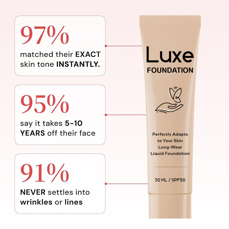 跨境专供奢华变色粉底液Luxe foundation轻透持妆英文包装现货