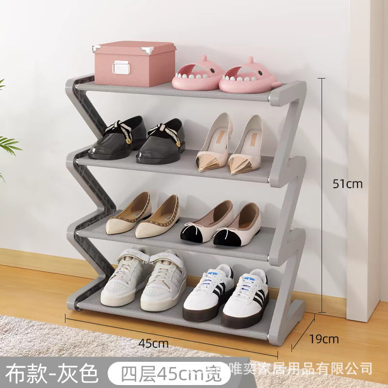 创意Z型鞋架子跨境爆款简易家用鞋子收纳神器宿舍多层组装鞋架