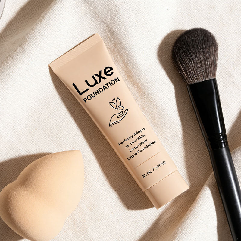 跨境专供奢华变色粉底液Luxe foundation轻透持妆英文包装现货