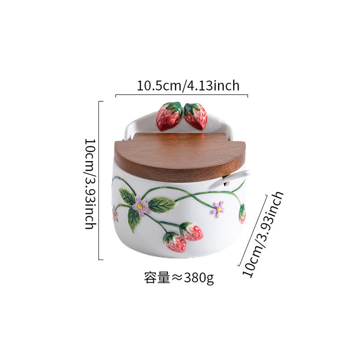 高温釉下彩陶瓷餐具 原创手绘草莓外贸出口陶瓷 创意家用派对餐具