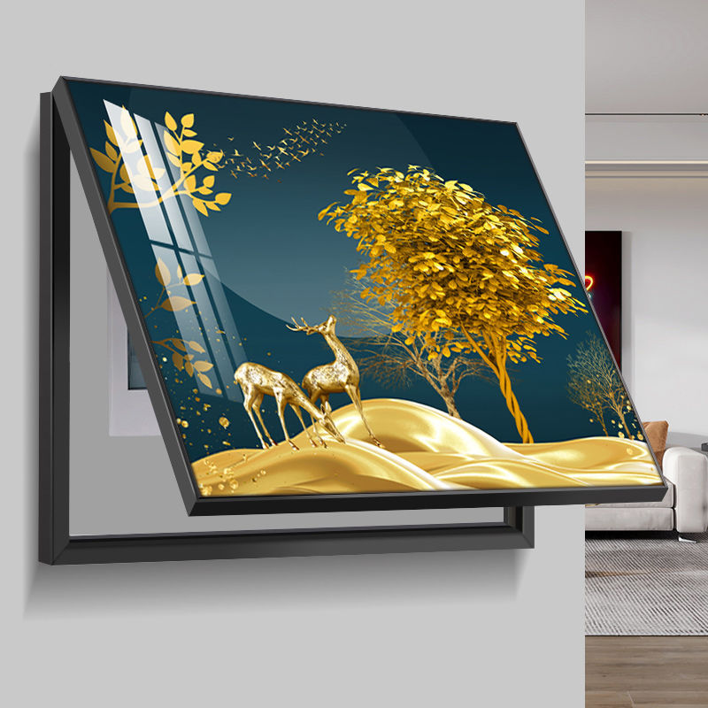 现代简约电表箱挂画弱电箱配电箱开关遮挡装饰画抽象风格电闸壁画