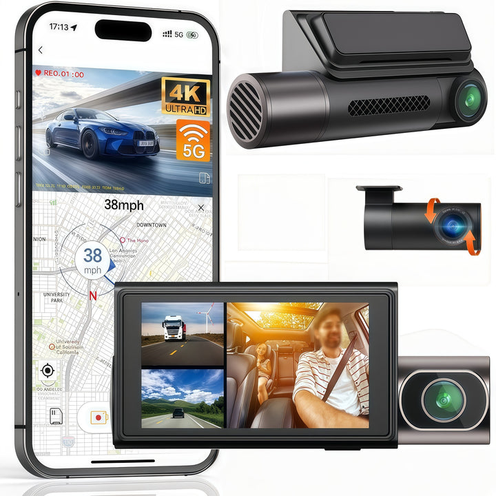 3 Camera 4 K+1 K+1 K WiFi black box DVR Vehicle DVR