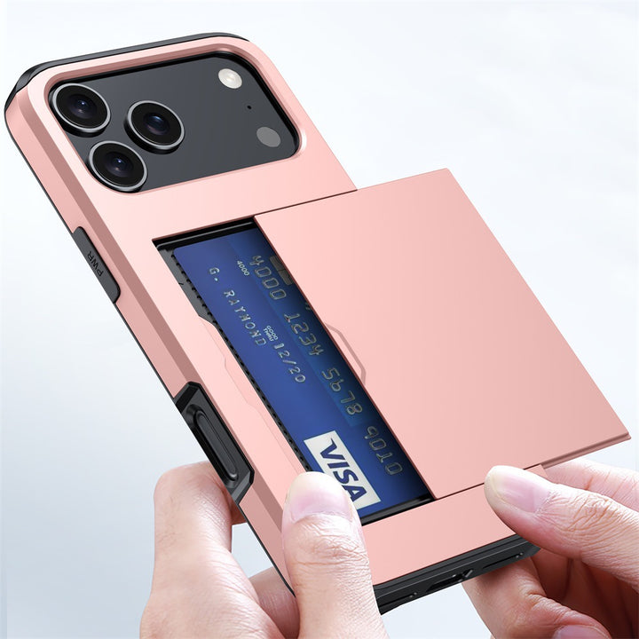 For iPhone 17 Phone Case iPhone 16 Slide 2-in-1 Shockproof 15 Pro Wallet Protective Case 34