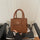 Textured Diamond Pattern PU Single Shoulder Bag – Women's Retro 2026 Handbag