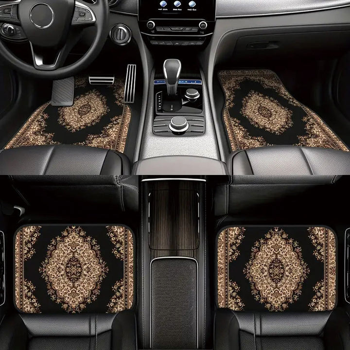 TEMUNordic Vintage Car Foot Mat Carpet Carpet 4 Piece Set Stain Resistant Floor Mat Wholesale Drop Shipping