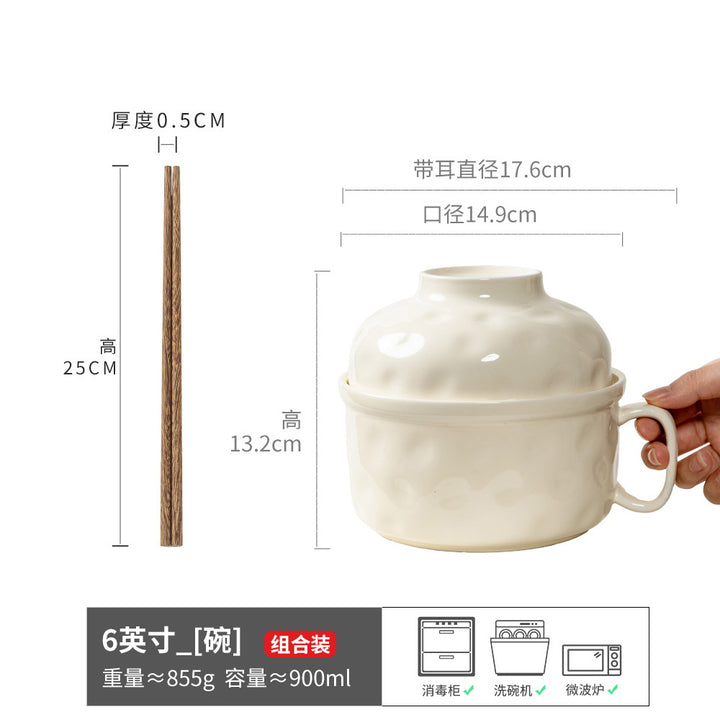 Ceramic Bowl Bowl Special Bowl Home Tableware Large Bowl Chopsticks Set