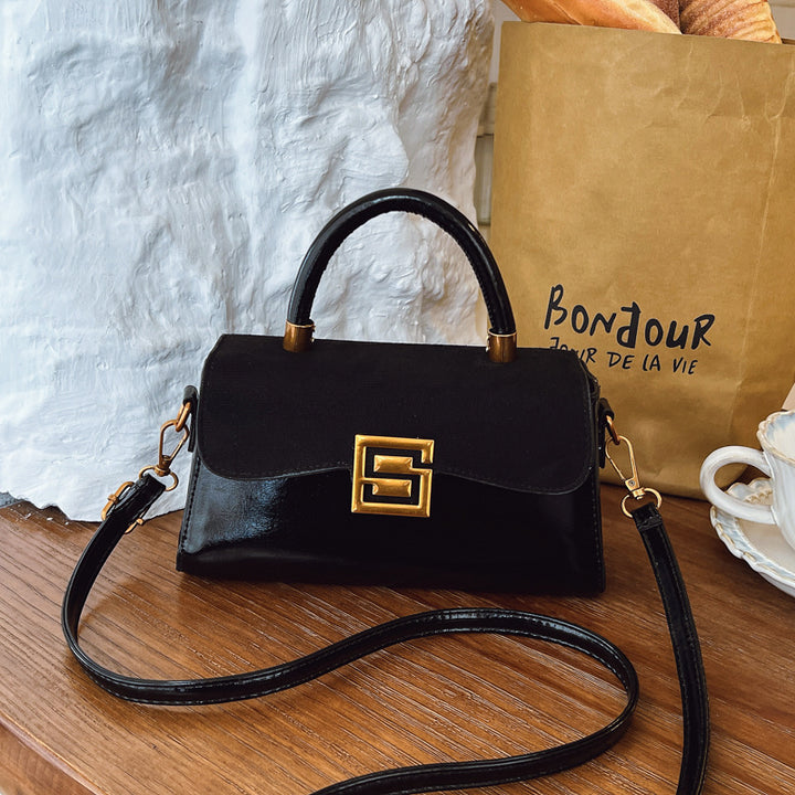 Scrub Vintage Small New Texture Women Handheld Small Square Bag Versatile Commuter Stylish Crossbody Bag