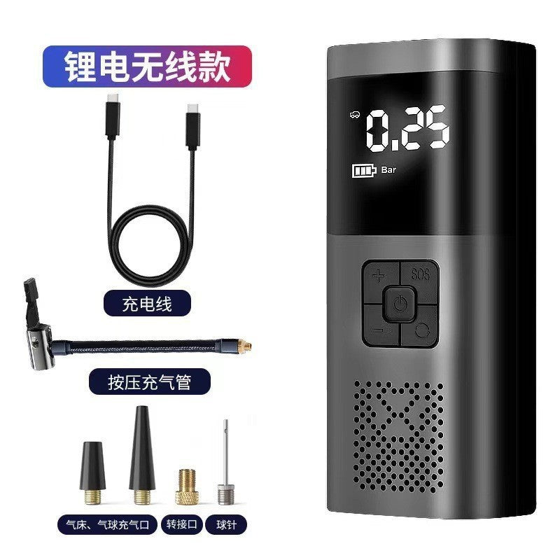 汽车充气泵车载便携智能无线数显打气筒多功能轮胎应急打气泵批发