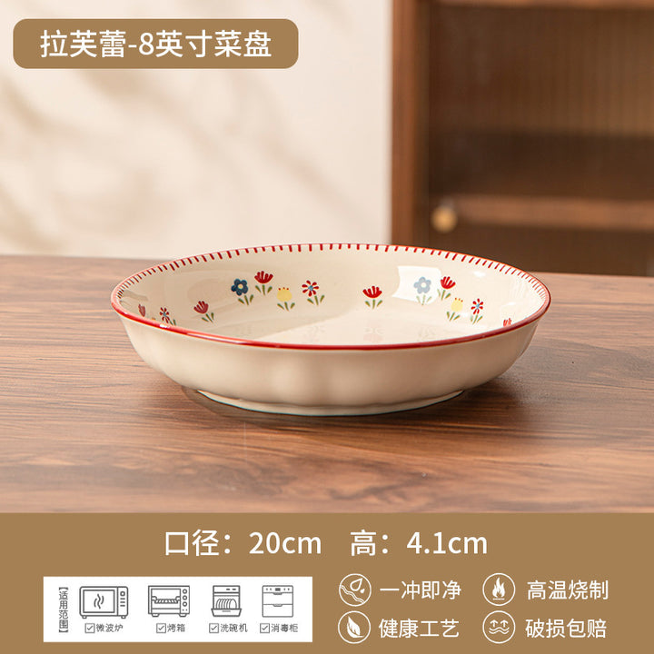 New Bowl & Plate Set Premium Design Ceramic Wedding Newlywed Gift Tableware Bowl Home Small Tableware