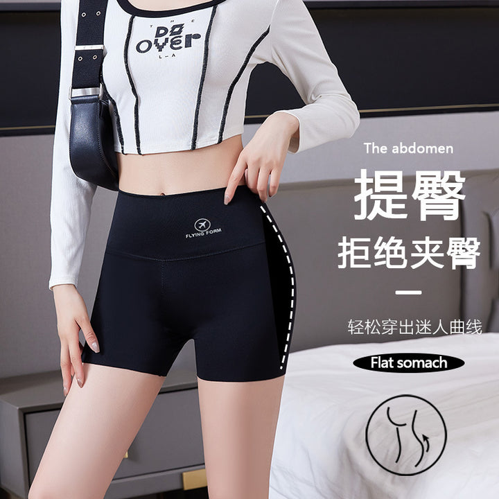 防走光无痕薄款打底安全裤女运动瑜伽外穿高腰收腹提臀鲨鱼短裤夏