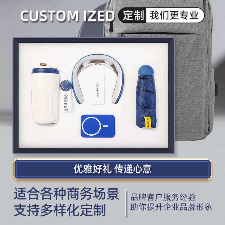 商务礼品套装咖啡杯颈椎仪礼盒活动创意礼品定制LOGO伴手礼送客户