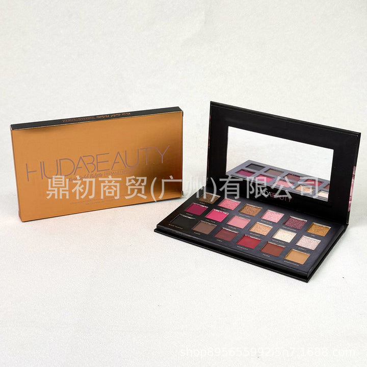 胡达美丽HUDA BEAUTY 18色眼影盘圣诞权重金属em power ed/rose