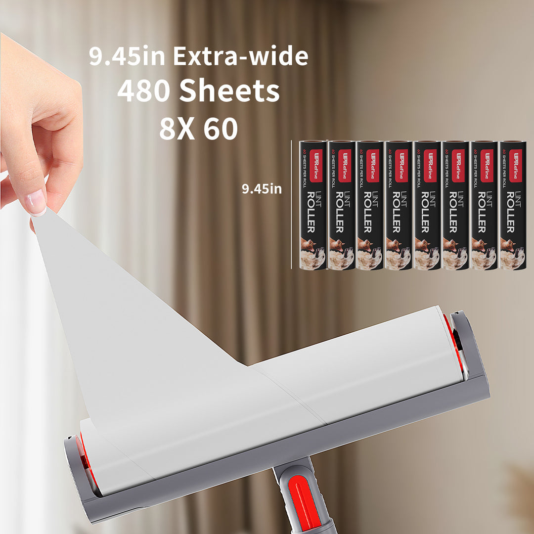 Inclined tear type lint rollers replacement head for carpet