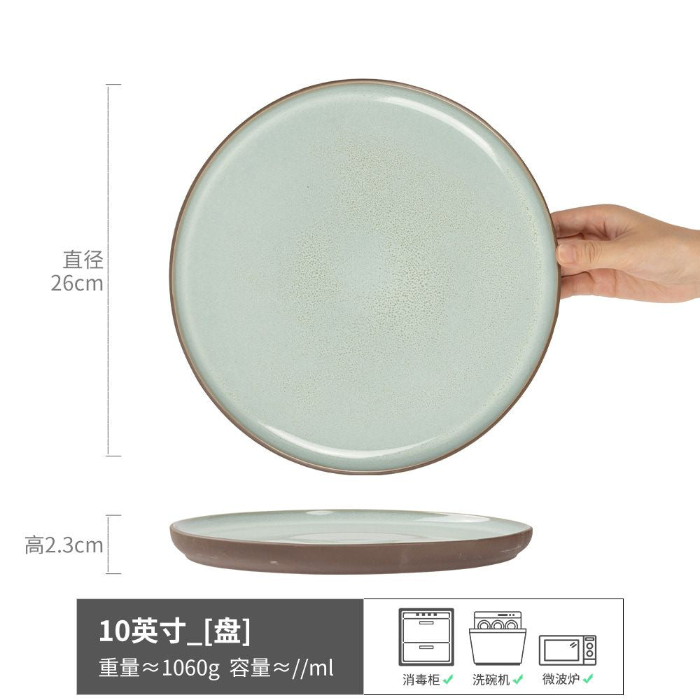 高颜值牛排盘陶瓷菜盘浅盘家用西餐盘圆形餐盘大盘子创意托盘批发