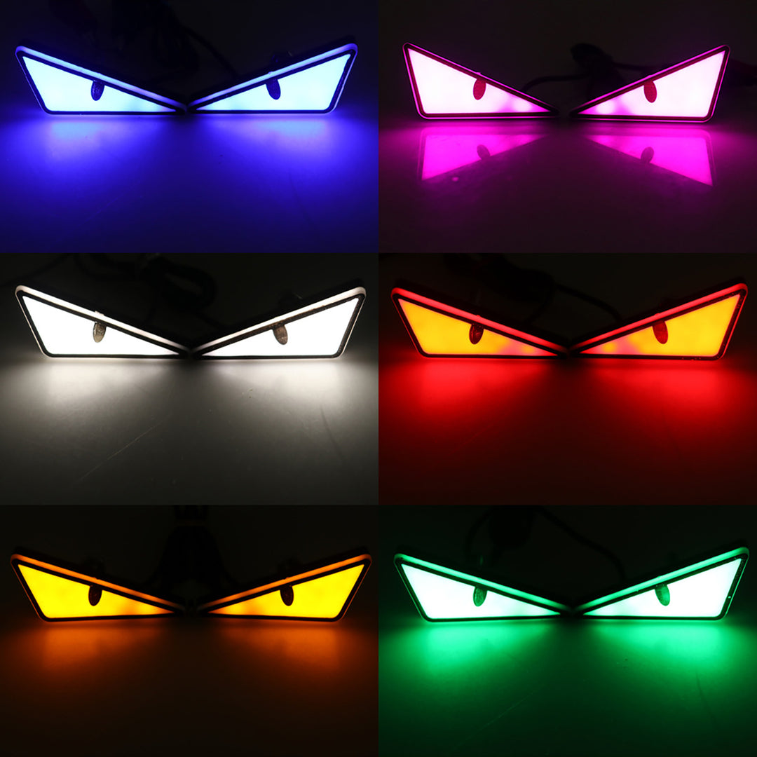 Motorcycle License Plate Screw Light – Triangle Demon Eyes __NS 73__ Decoration