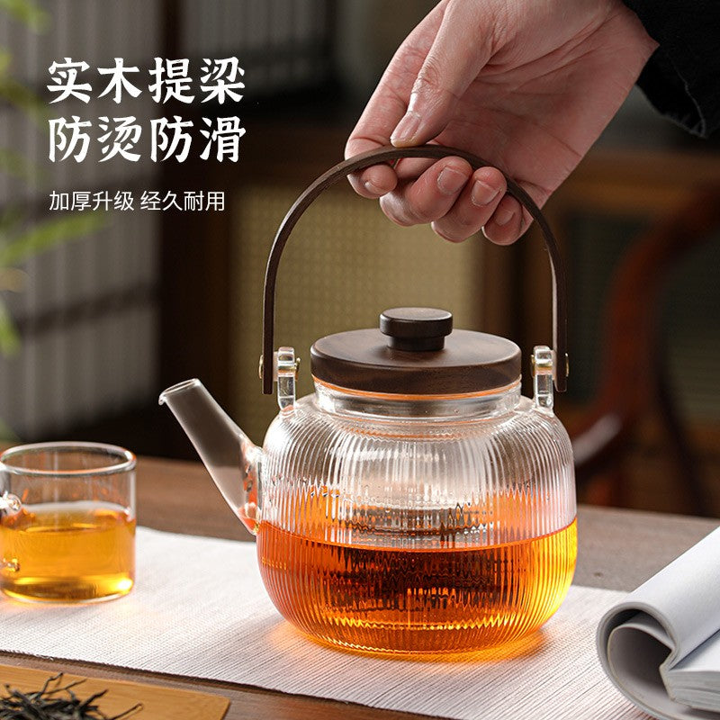 玻璃蒸煮一体茶壶2025新款可明火烧水壶电陶炉围炉煮茶泡茶壶家用