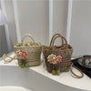 编织包包女新款2025时尚小众单肩包夏天度假沙滩腋下水桶包草编包