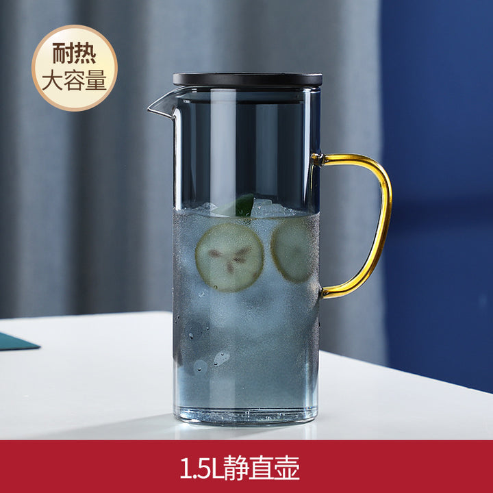 玻璃冷水壶加厚创意家用果汁壶带盖过滤北欧风耐高温茶壶水杯套装