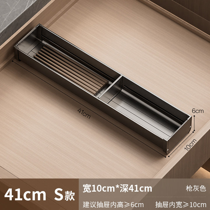 【2026专利新品】餐具收纳盒厨房碗筷子收纳盒抽屉收纳分隔分格盒
