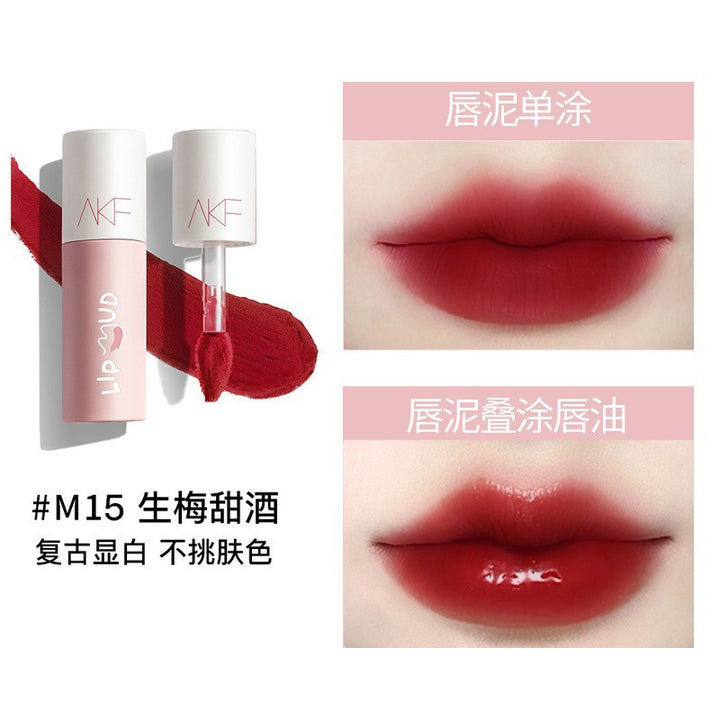 AKF唇泥口红女唇釉送女朋友不易掉色不易沾杯雾面哑光平价学生akf