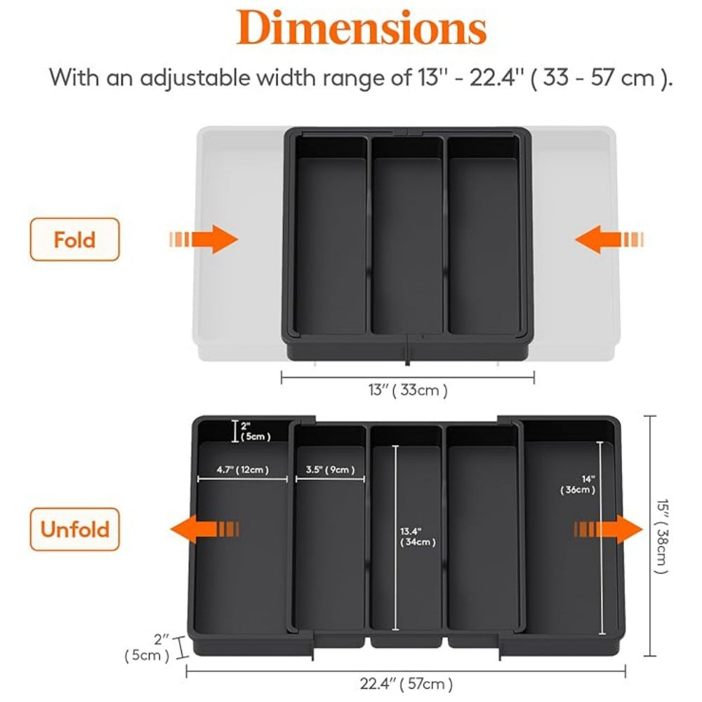 TEMU跨境新款Expandable Utensil Tray 扩展餐具收纳盒家用亚马逊