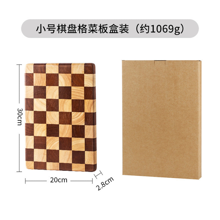 创意棋盘格菜板家用砧板马赛克切菜板厨房辅食粘板水果实木质案板
