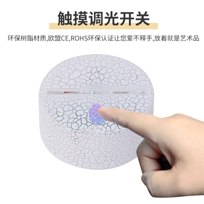 3D台灯小夜灯LED亚克力氛围灯跨境专供五大联赛皇马曼联队标系列