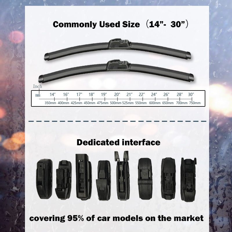 代发专用-通用多功能汽车雨刷器洁净后雨刮器Car wiper strips