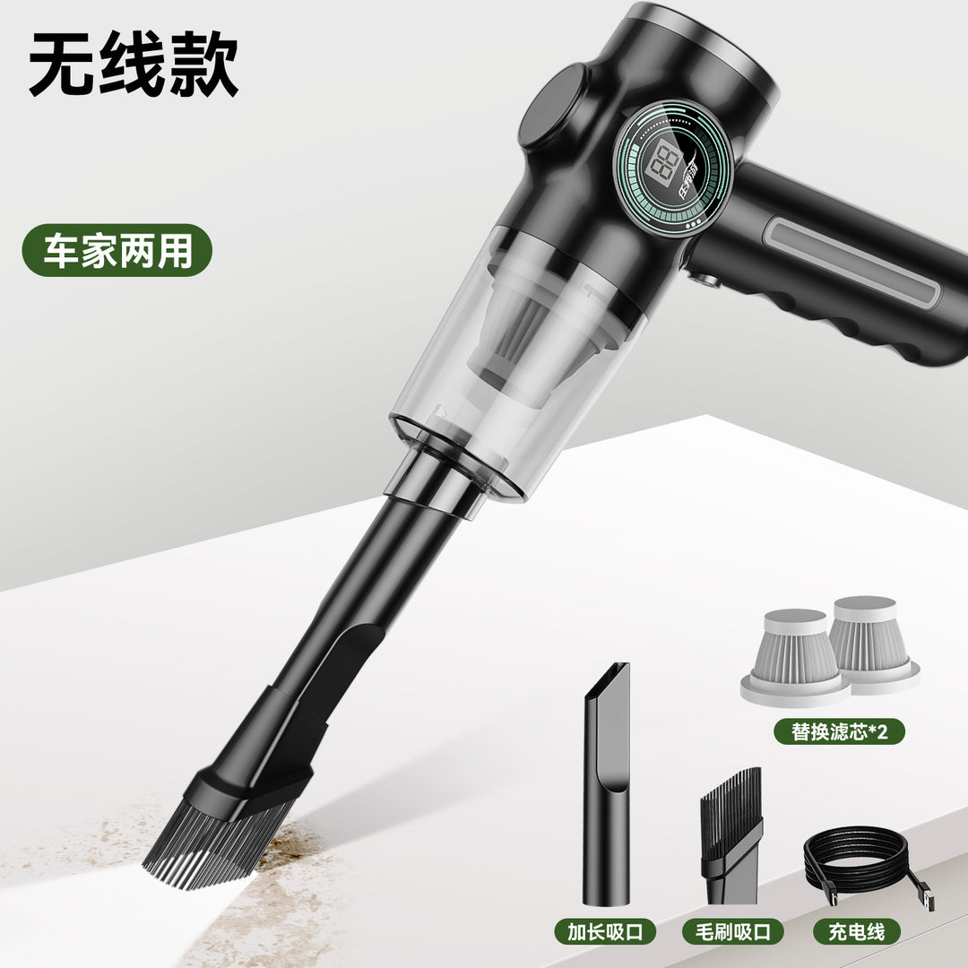 Cordless Car Vacuum – Handheld Mini with Battery Display