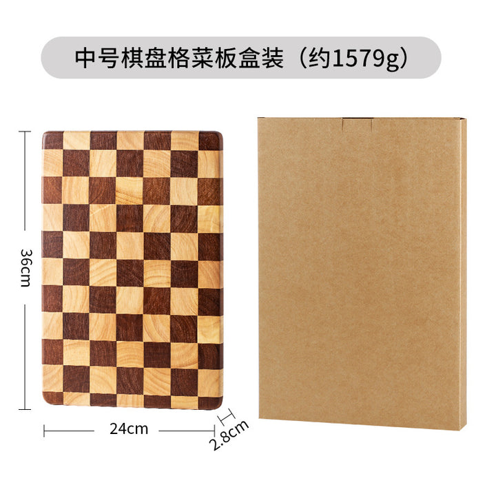 创意棋盘格菜板家用砧板马赛克切菜板厨房辅食粘板水果实木质案板