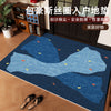 包豪斯蓝色丝圈地垫进门防滑入户地垫玄关刮泥蹭土脚垫一件代发