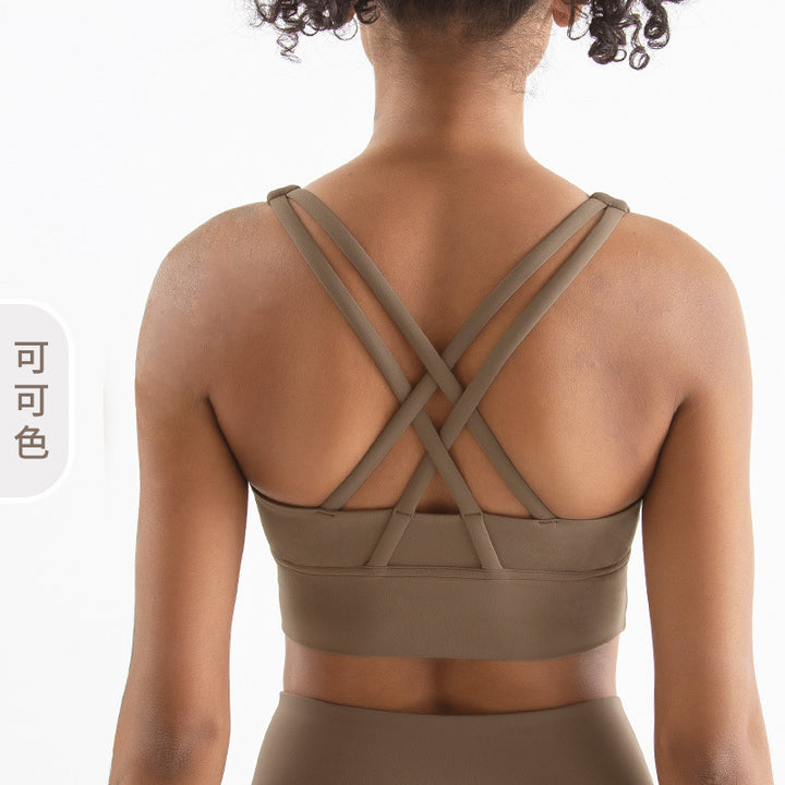 运动内衣女跑步防震秋季外穿美背健身bra背心专业训练瑜伽服文胸