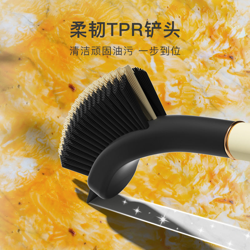 长柄多功能缝隙刷带夹子铲子家用厨房死角软毛清洁刷硬毛刷子批发
