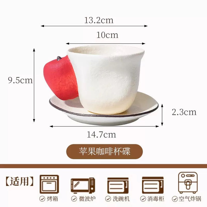 苹果香蕉陶瓷碗盘餐具套装盘子杯子汤碗可爱网红创意礼物餐具套装