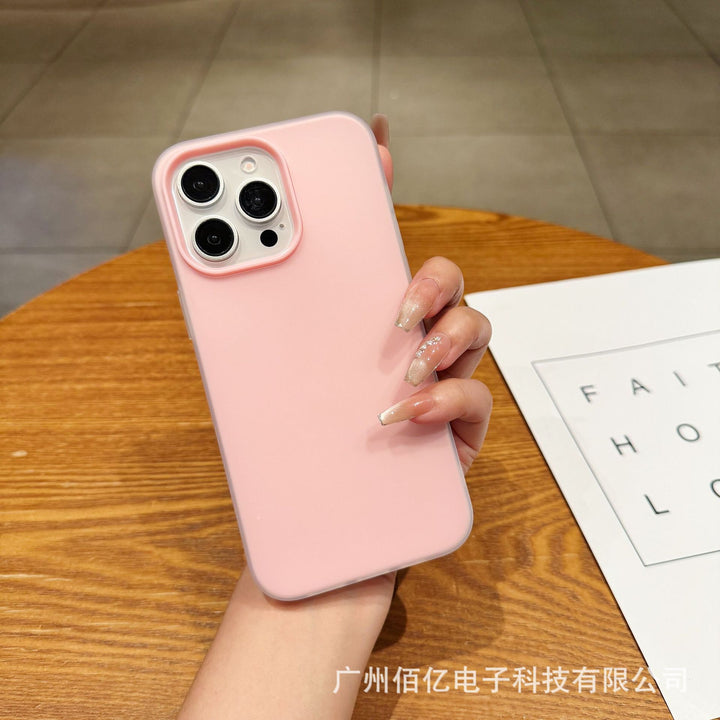 For iPhone17 Phone Case 2-in-1 New Jelly Precision Protective Case 16 PROSolid Color Shockproof