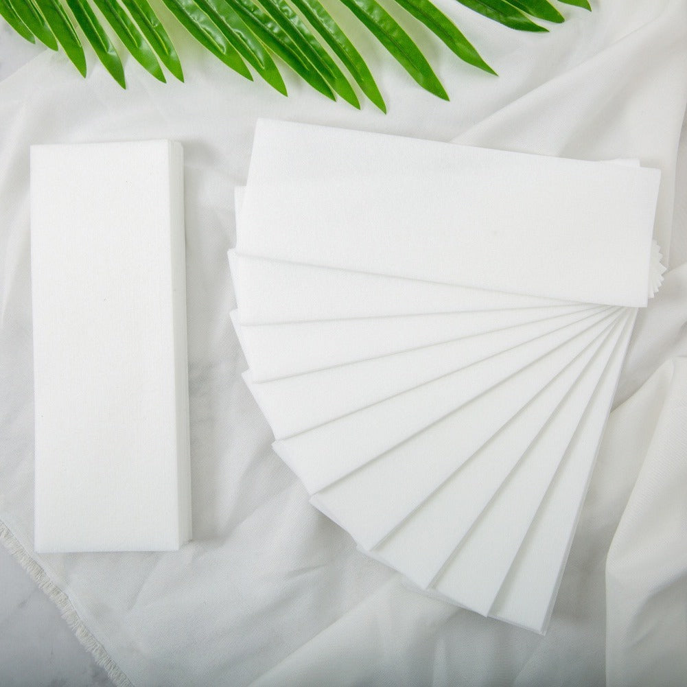100pc Non-Woven Wax Strips 20x7cm – Disposable Hair Removal Wax Paper Sheets
