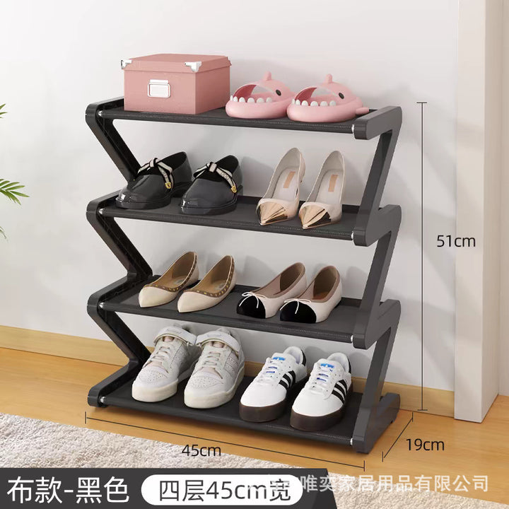Z-Shape Shoe Rack – Stackable Multi-Layer Home Entryway Shoe Organizer