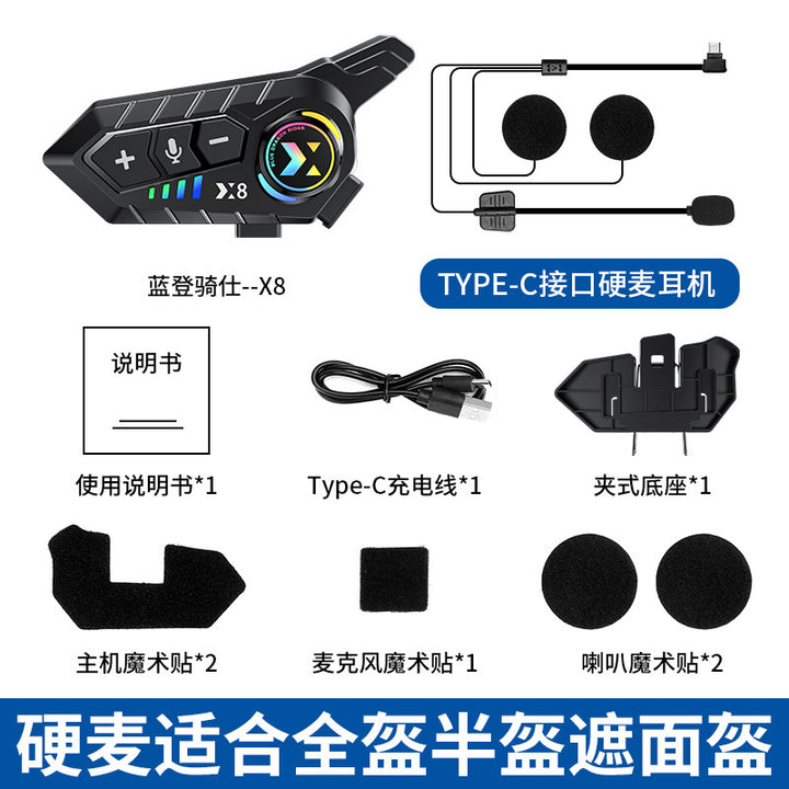 Waterproof Helmet Bluetooth Earphones Wholesale X 8 Motorcycle Smart