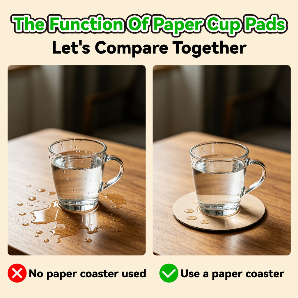 Custom Logo Paper Coasters Personalized Printed Cup Coaster