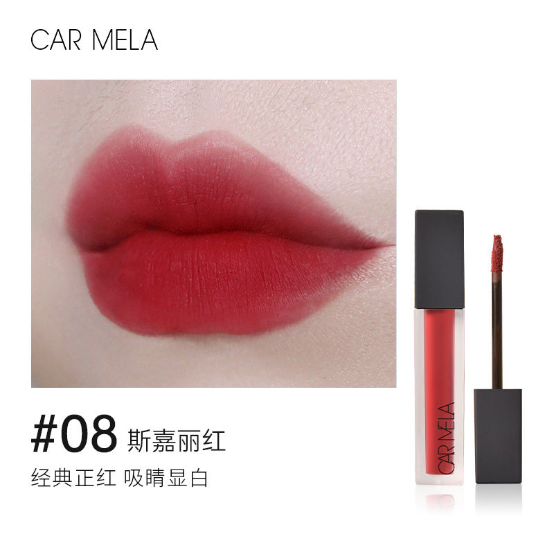 CARMELA卡梅拉文艺复兴口红显白柔雾哑光不沾杯持妆正红唇泥唇釉