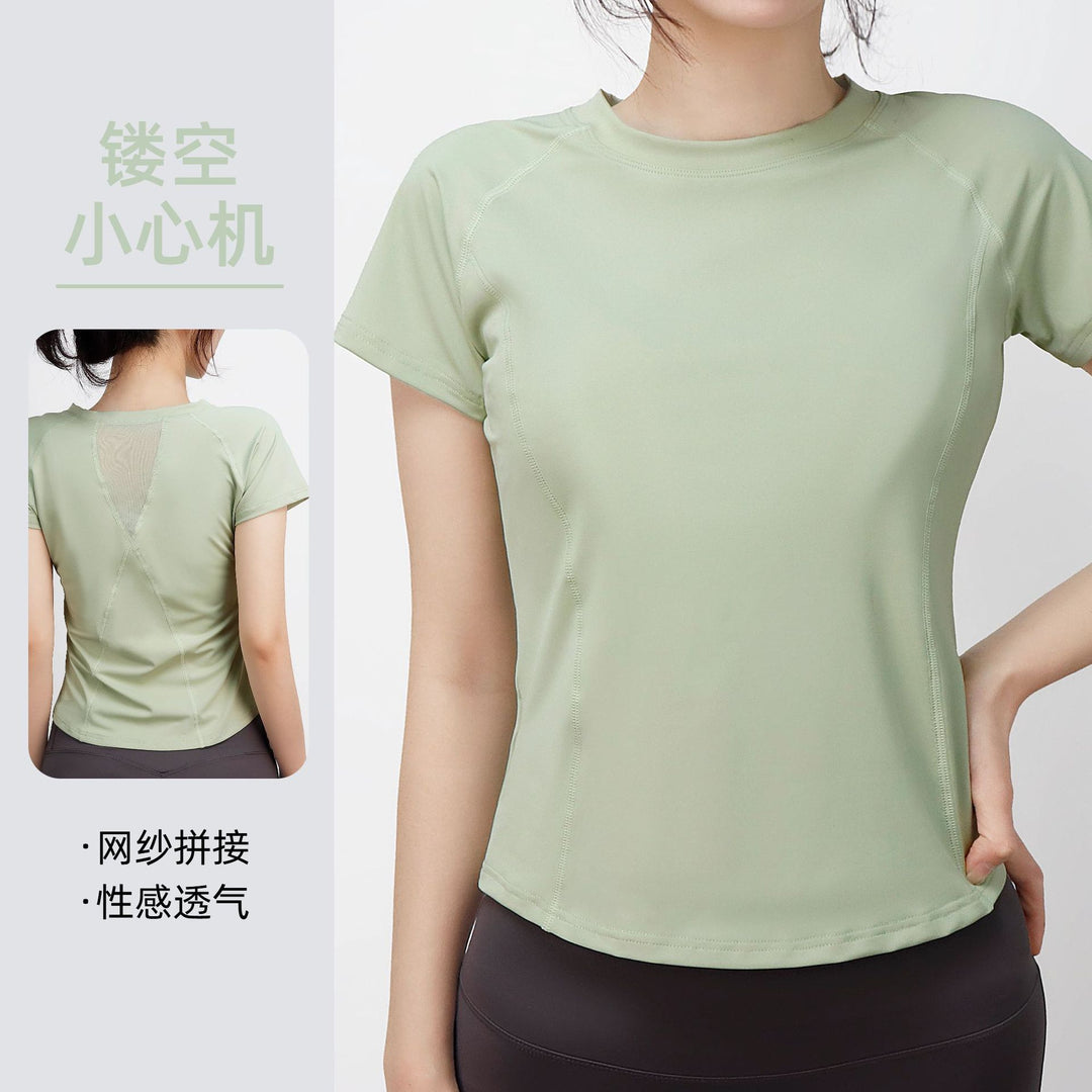 Summer Sports Short Sleeve Women Slim Fit Slimming Fitness T Shirt Top Women