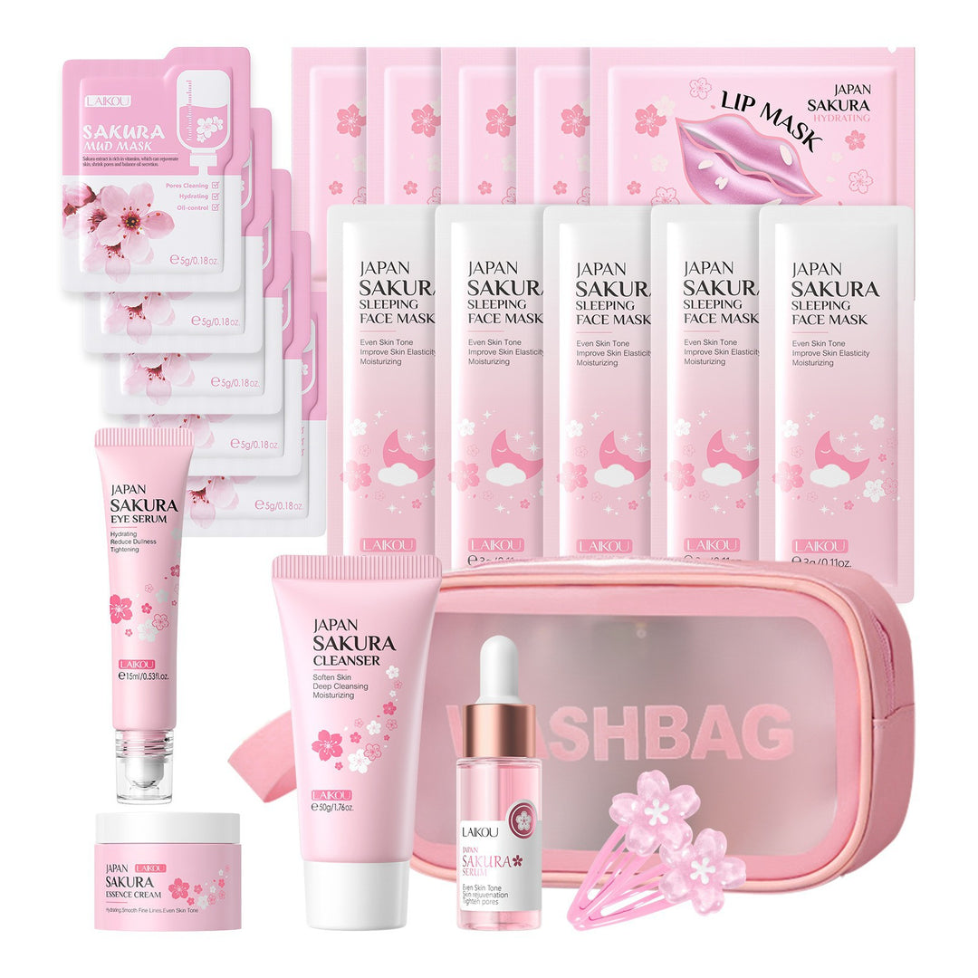 LAIKOU Cherry Blossom Skincare Set Set Face Full Set Hydrating Factory