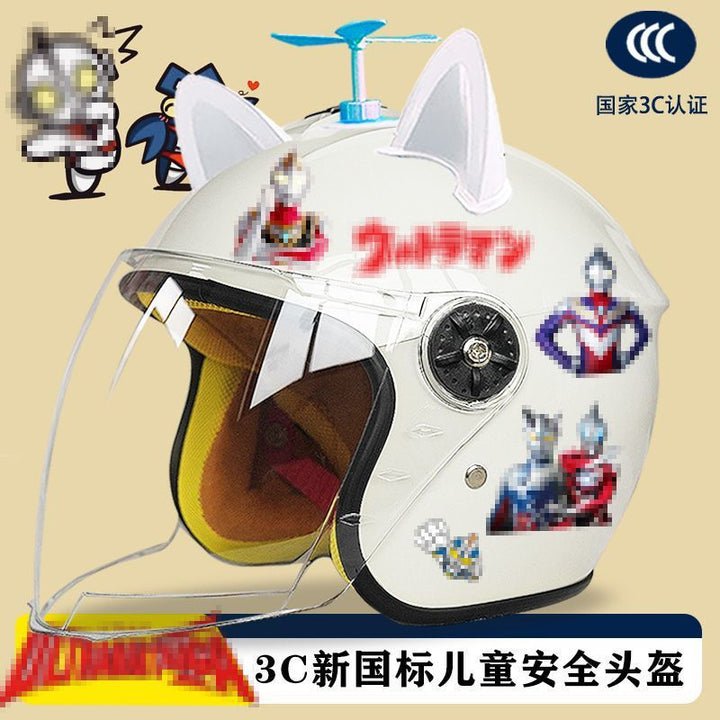 Fall/Winter Children Electric Vehicle Helmet All Season Motorcycle Winter Small Safe