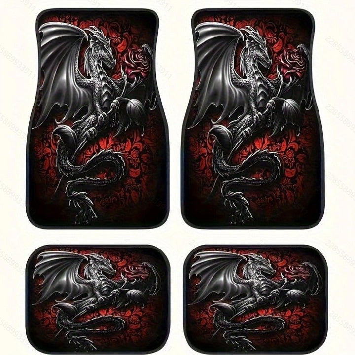 TEMUVintage Nordic Car Foot Mat Carpet 4 Piece Set Stain Resistant Floor Mat TEMUFoot Mat Wholesale