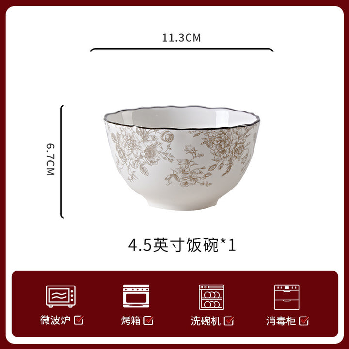 新婚礼物高级感碗碟套装饭碗家用高颜餐具乔迁新居陪嫁结婚送礼