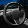 适用于特斯拉model3 modelY纳帕皮方向盘套 超薄四季皮质汽车把套