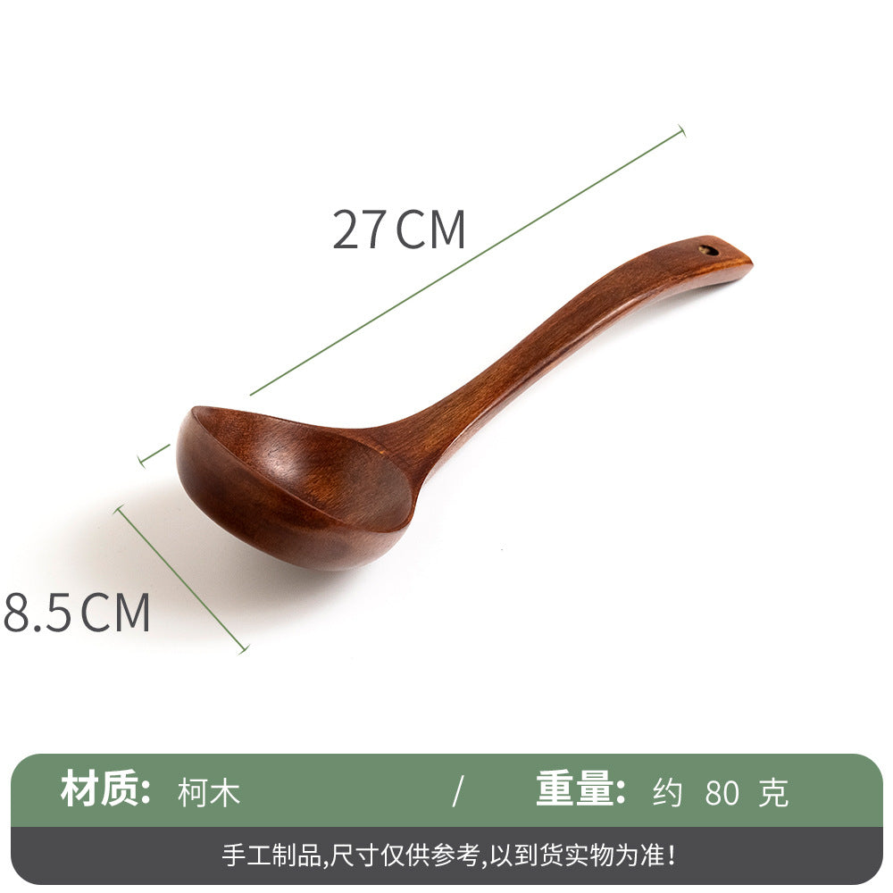 热销款柯木长柄木勺木铲子烧菜锅铲不粘锅铲炒菜汤勺木质厨具套装
