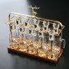 Wooden Baijiu Wine Cup Rack – Premium Home Bar Liquor Dispenser Stand