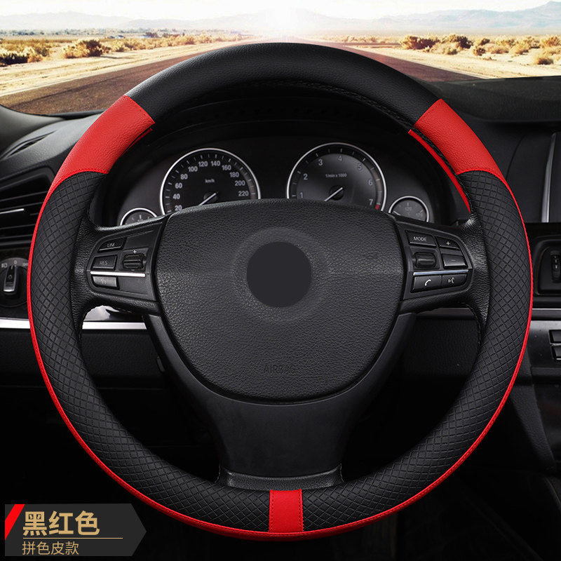 Compatible Steering Wheel Cover Summer Leather Car Grip Cover Non Slip